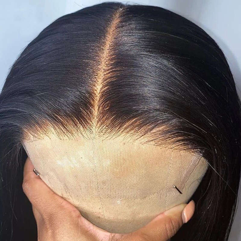 Wig For Women With Long Straight Hair, Split Bangs, Hand Woven Lace Front, Synthetic Wig, Headband, Overseas Kq2 Kq2