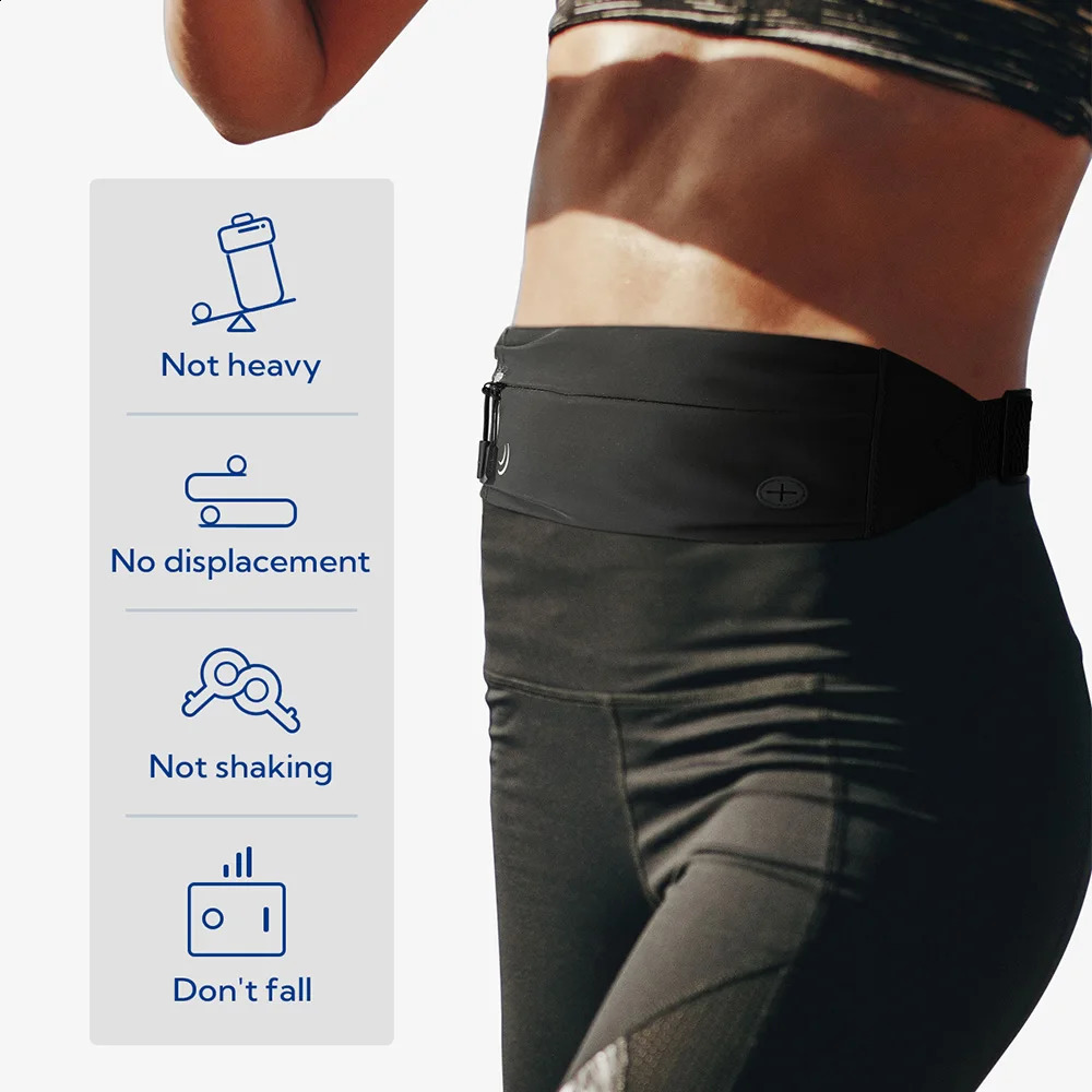 WATERFLY Belt Bag Fanny Pack Running Waist Sport Workout Exercise Fitness Runner For Men Women Jogger Slim Waistband 241223