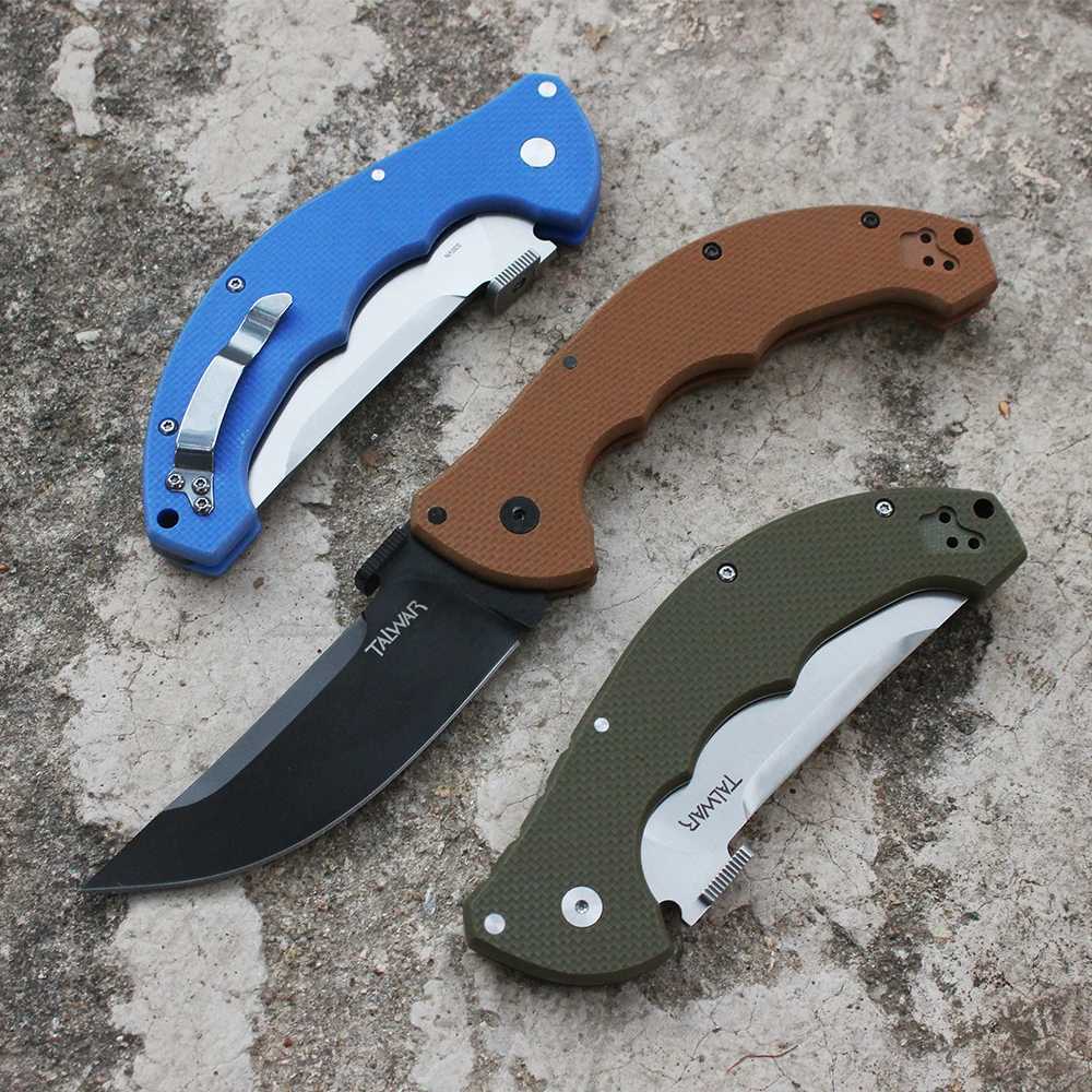 TALWAR Cold Folding Tactical Knife S35VN Steel Blade Multipurpose Outdoor Military Survival Combat Hunting Knives for Men ToolsXJ241228