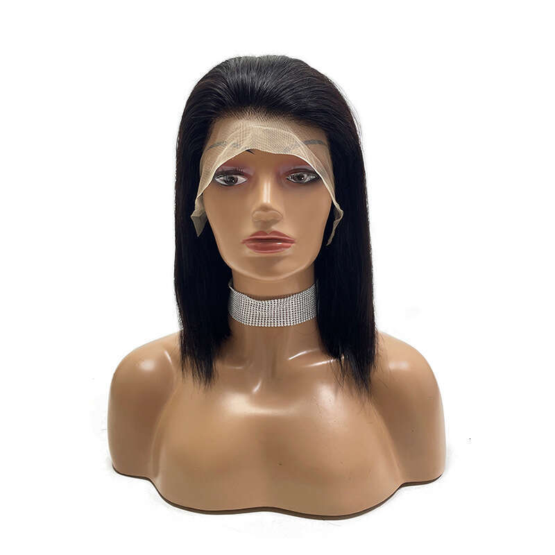 13 * 4 Natural Color Bob Human Front Lace Wig Real Hair Headband Kq2 Kq2