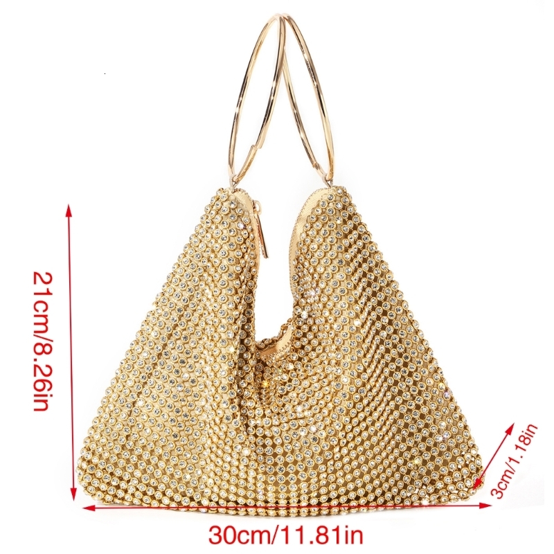 Elegant Rhinestone Hot Clutch Purse Women - Sparkly Evening Bag For Parties -