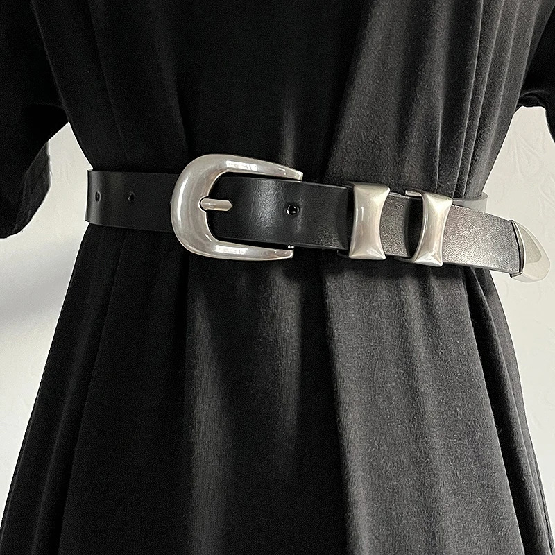 Womens Fashion Vintage Genuine Leather Cummerbunds Female Dress Corsets Waistband Belts Decoration Narrow Belt TB1334 241227