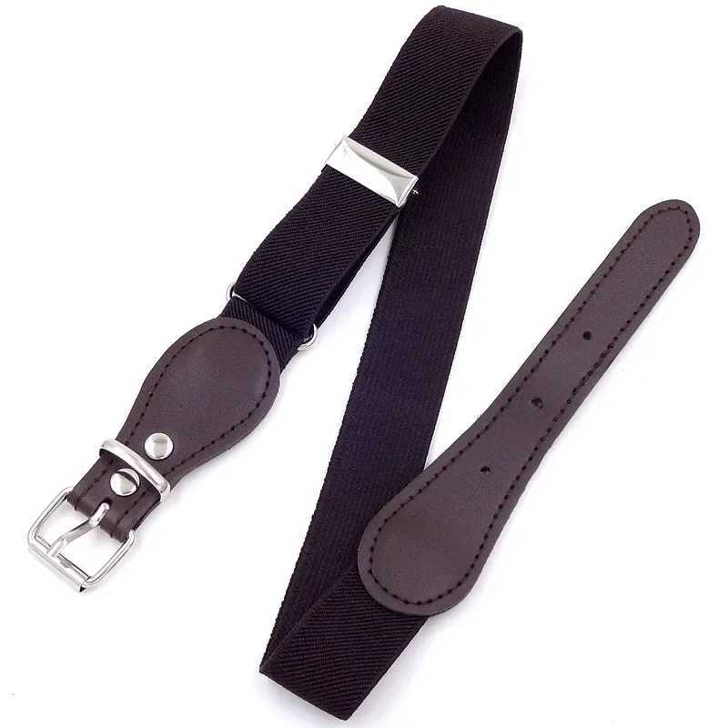 Fashion Children Solid Color Belt Girls/Boys Elastic Waist Belt Metal Pin Buckle Kids Leather High Quality White/Black Strap Belt W241228
