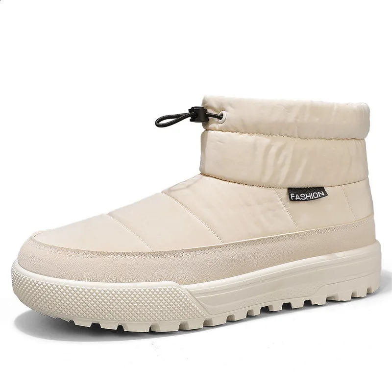 Snow boots men winter plush comfort warm high top cotton shoes thick sole outdoor anti slip Cold proof ankle 241223