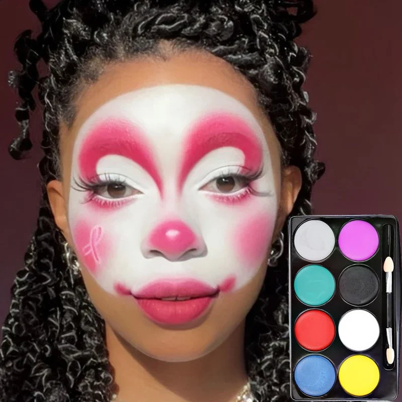 Body Face Painting 8 Color Halloween Makeup Paint Kid Face Paint NonToxic Face Paints Tasteless Safe Oil Paint Halloween Makeup 241224