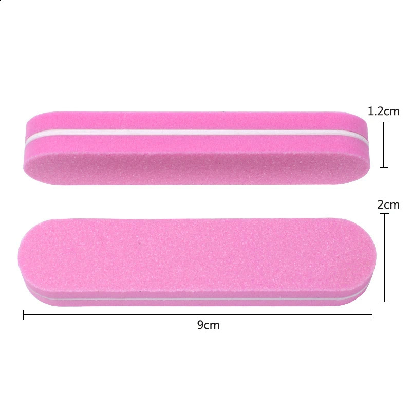 50Pcs Mix Color Mini Nail File Buffers Sponge 100/180 Grit Double Sided Sanding Block Gel Polishing Foam Manicure Nail Art Files 241223