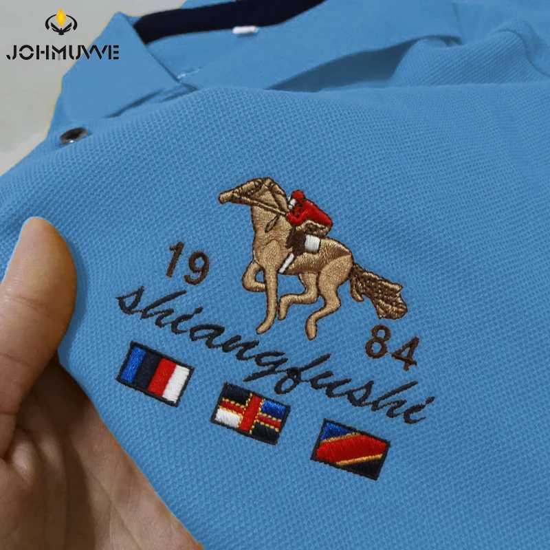 Mens casual and fashionable shirt shirt breathable and comfortable embroidered top X2412281