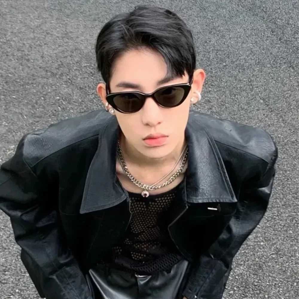 New Vintage Women Cats Eye Sunglasses Lady Retro Cat Eye Sun Glasses Brand Designer Ocean Lenses Summer Eyewear for FemaleXJ241228