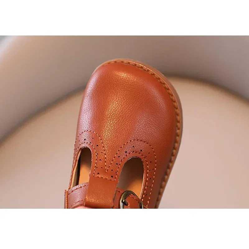 Childrens Mary Jens UK Sled T-Shape Strap Tri Color Retro 21-30 Little Girl Leather Shoes Full MTach School Childrens Apartment W241228