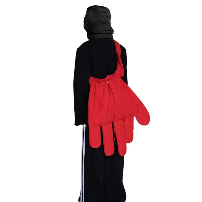 Fashion Red Nylon Workwear Gloves Crossbody Bag Cute Travel Purse Women Couple Shoulder Bags Leisure Classical Y2k Tote 241223