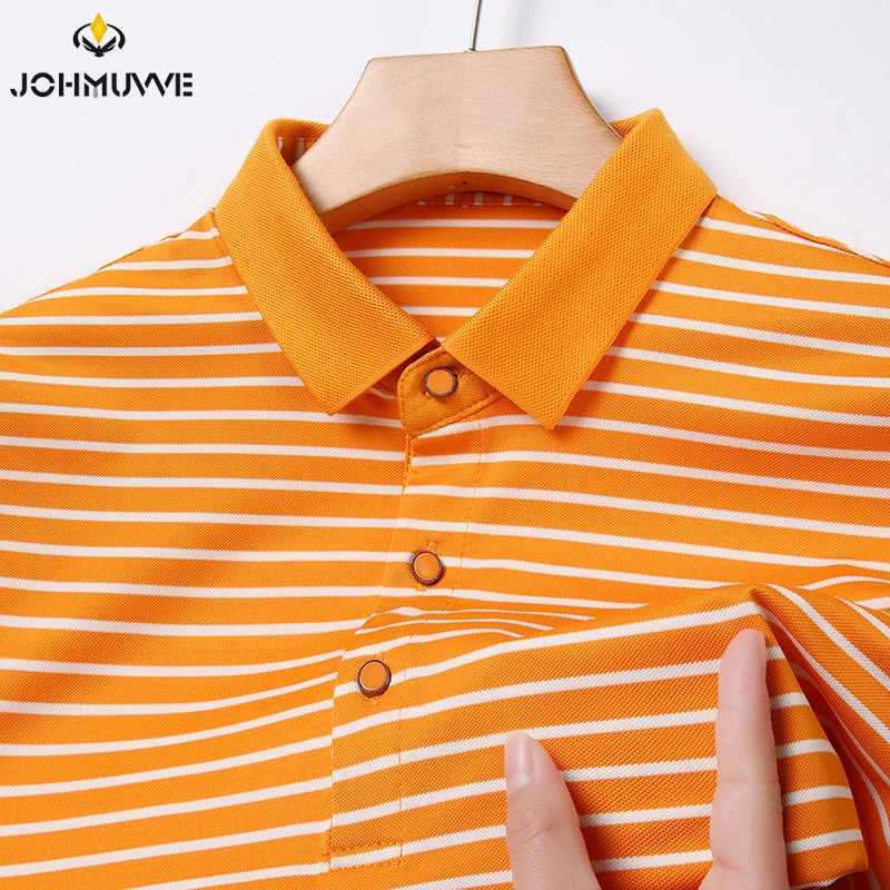 2024 mens new striped cotton business casual short sleeved shirt shirt fashionable short sleeved comfortable breathable top X241228