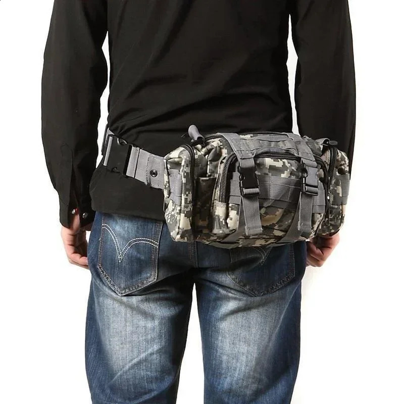 Duffel Waist Bag Molle Waterproof Fanny Packs Camera EDC Utility Pouch Crossbody with Shoulder Strap Hand Carry 241223