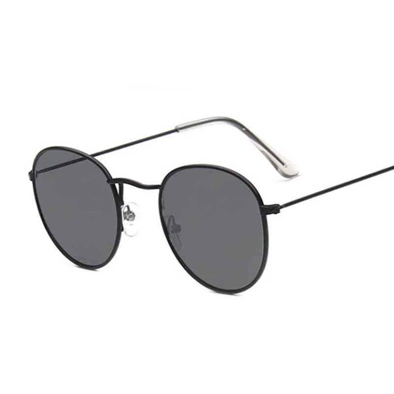 Vintage Small Round Sunglasses Woman Classic Retro Brand Design Sun Glasses Male Mirror Fashion Female Shades Lunette De Soleil W241228