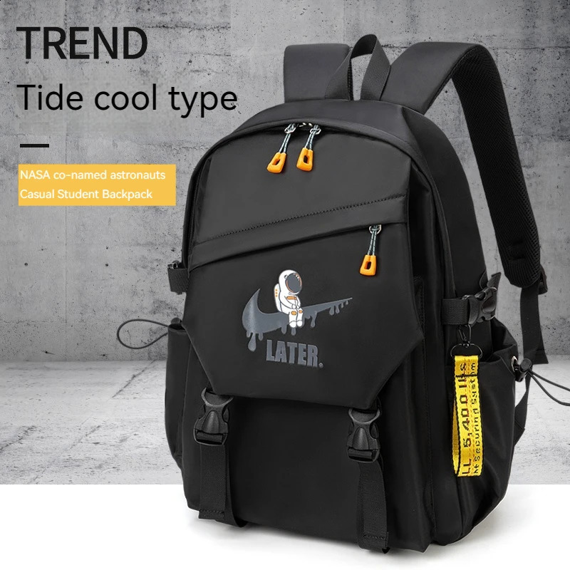 Astronaut Printed Orthopedic Men Laptops Backpack Teenages Schoolbag Primary Waterproof Backpacks Nylon Kids School Bags 241223