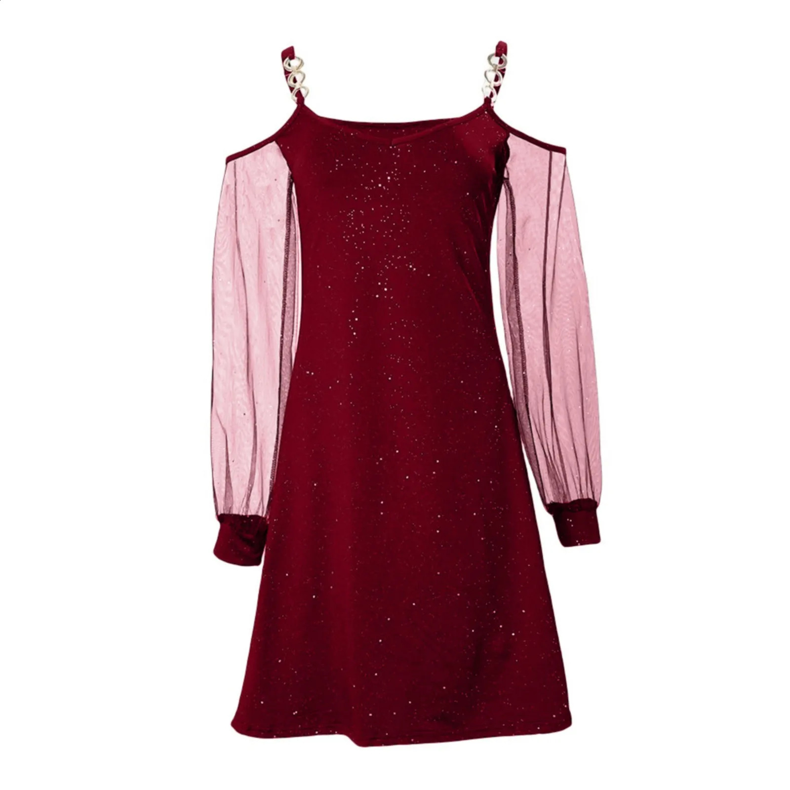 Women Elegant Christmas Maxi Dress Sexy Cold Shoulder Long Sleeve Sequin Slim Fit Vestido Aline Bodycone Suspender Dresses 241220