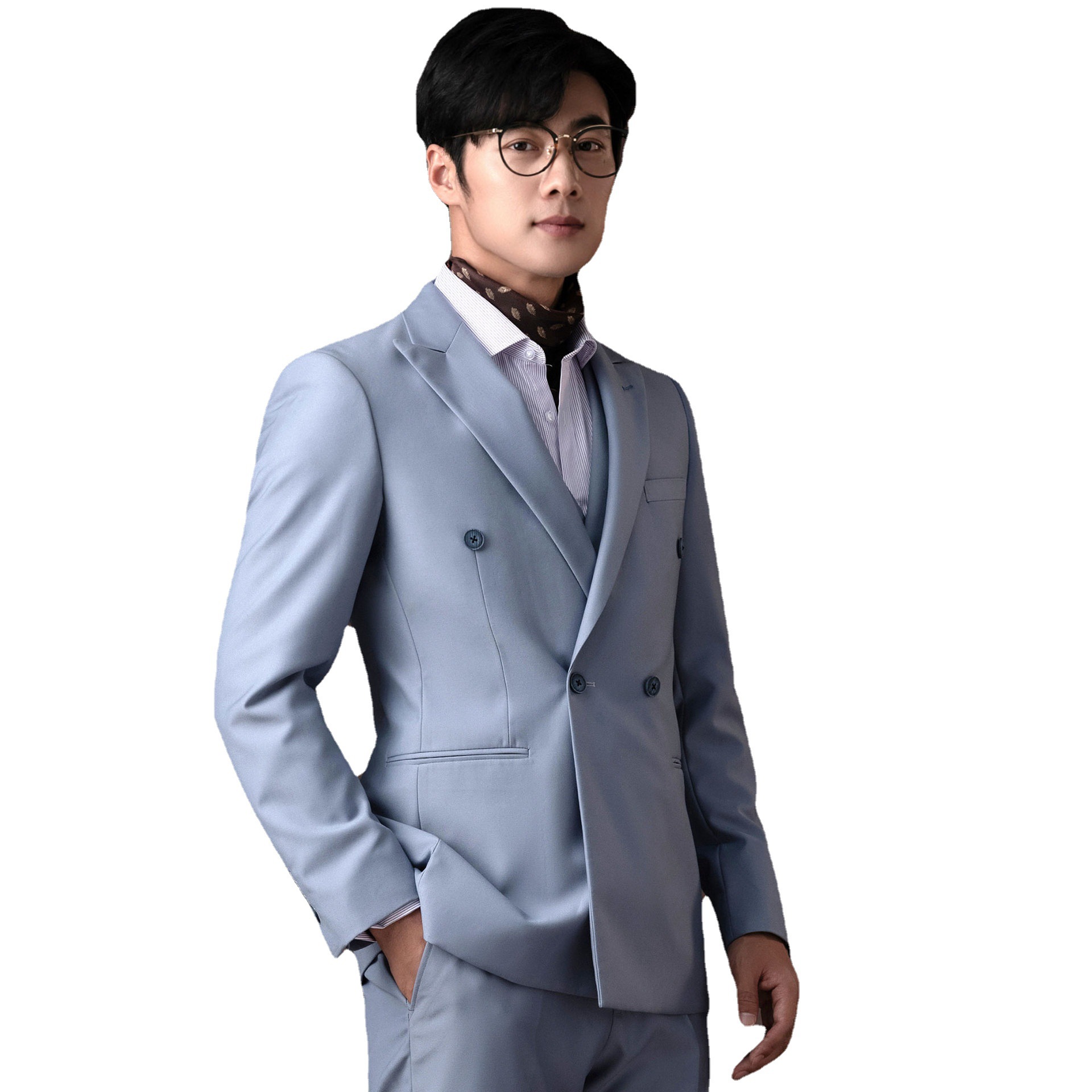 3217 Double-breasted two-piece wedding suits groomsmen suits
