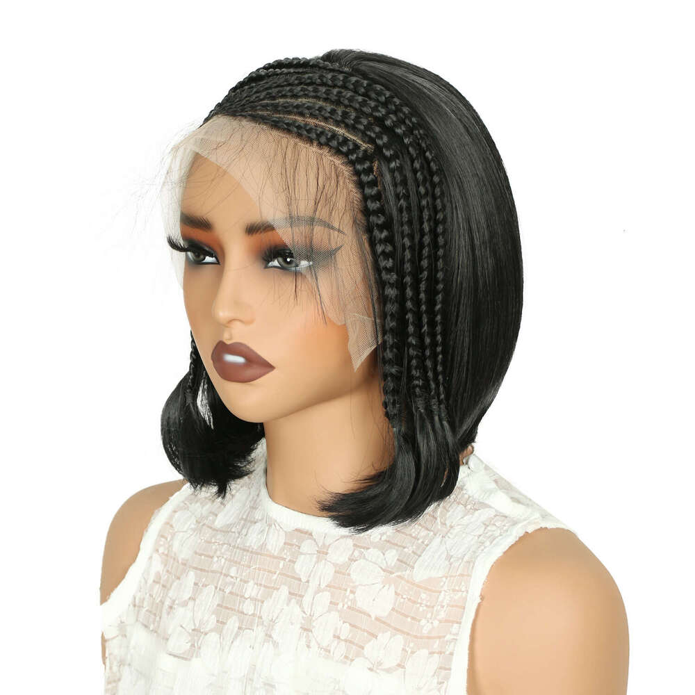 Wig 13 * 4 LACE Front Bo Braid Headband, Short Straight With Baby BOB Hair Gloves Kq2 Kq2