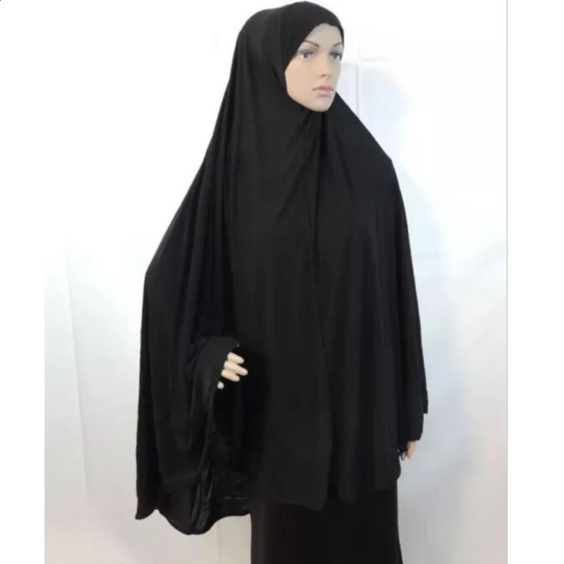 Fashion Muslim Hijab Scarf Oversize 120X110CM Khimar Islam Headscarf Hijab Femme Muslim Turban 241227