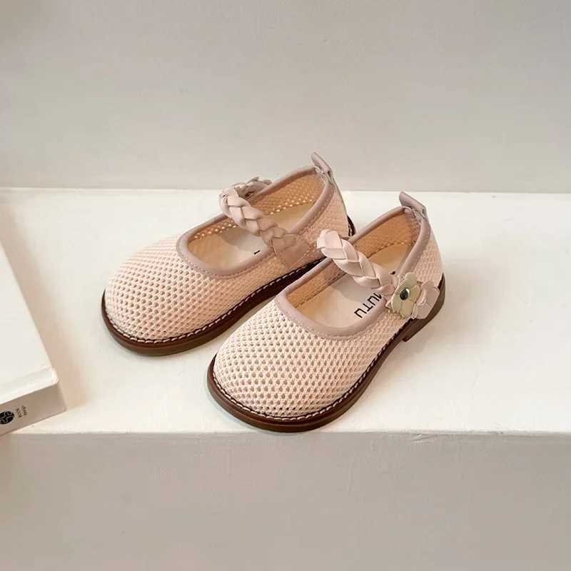 2024 Girls Summer New Small PU Leather Shoes Square Flat Shoes Baby Sizes 22-31 W241228
