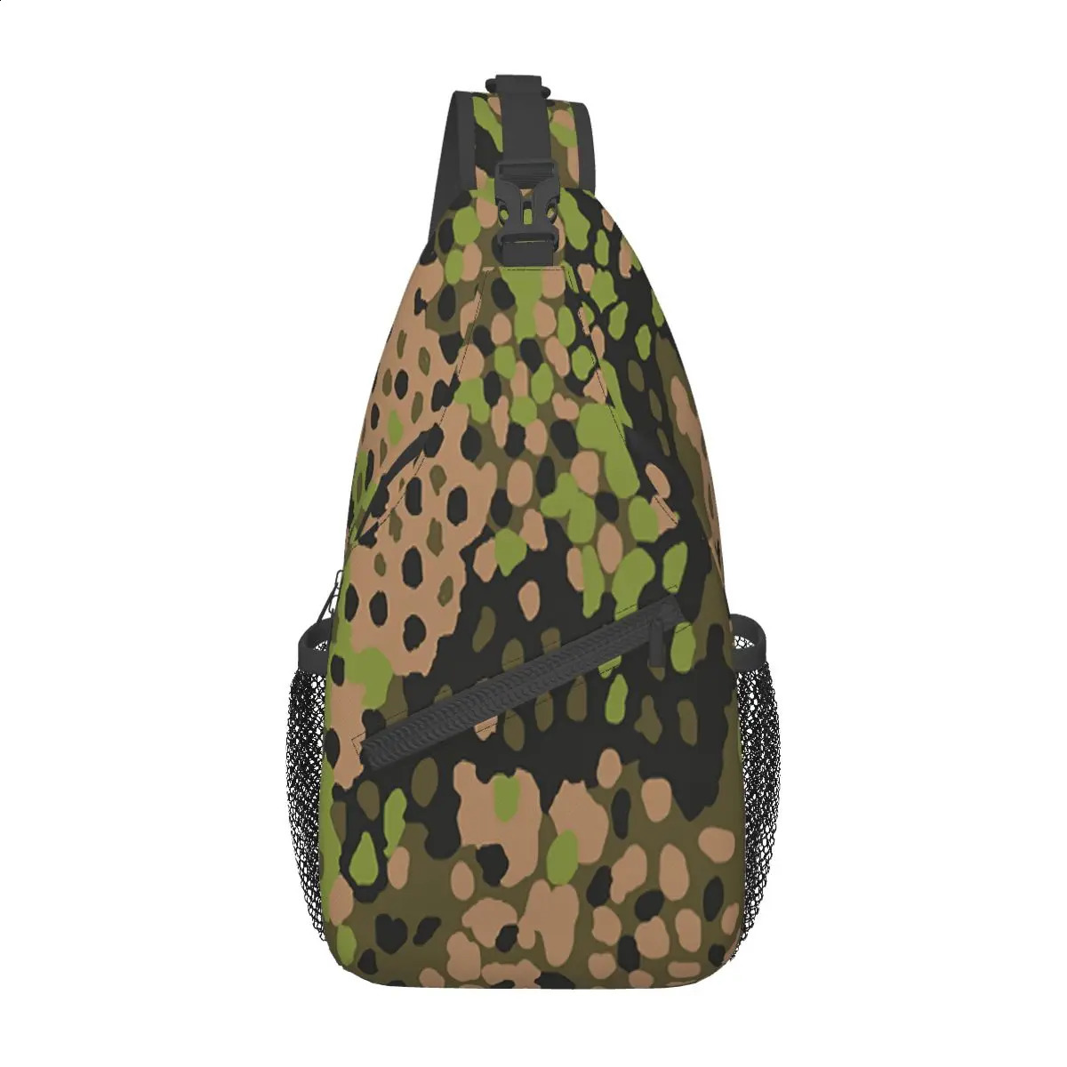 WW2 SS Erbsentarn Camouflage Crossbody Sling Bag SmallChest Bag Camo Army Shoulder Backpack Daypack for Travel Hiking Camping 241228