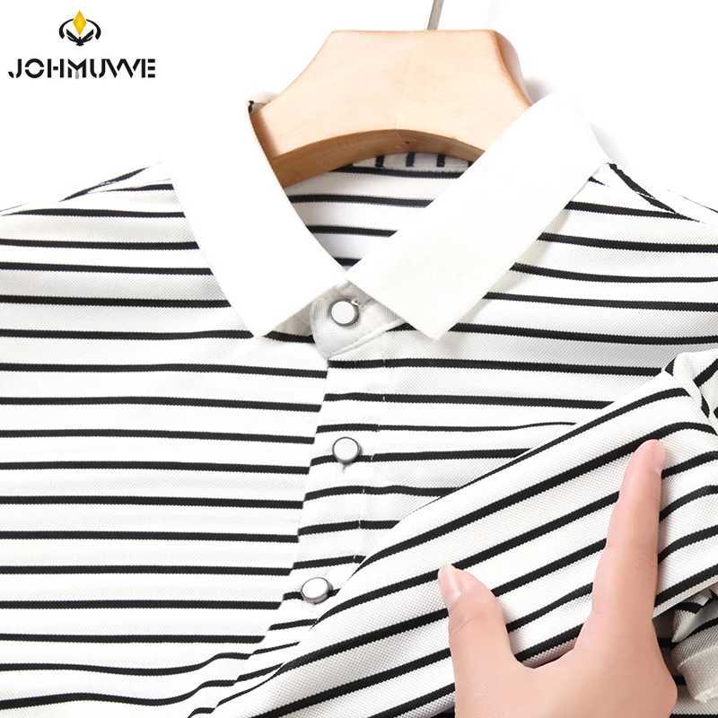 2024 mens new striped cotton business casual short sleeved shirt shirt fashionable short sleeved comfortable breathable top X241228
