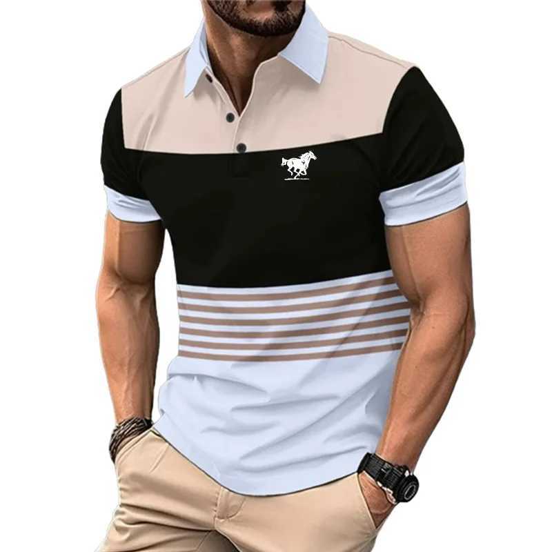 2024 Summer Mens shirt Shirt Slim fit Breathable Collar Top Short Sleeve Summer Casual Mens shirt Shirt X241228