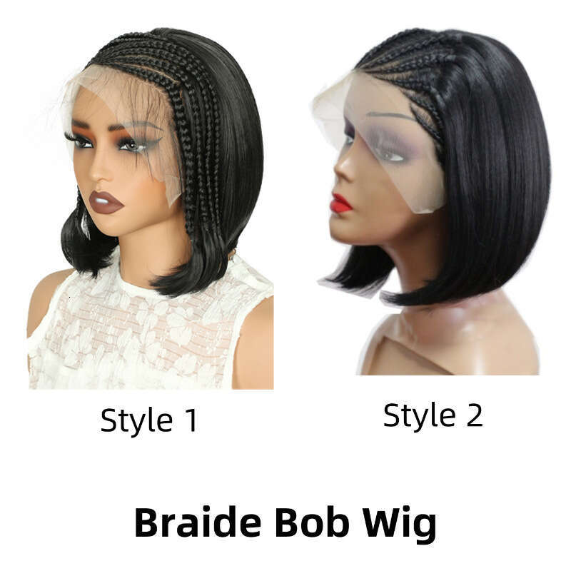 Wig 13 * 4 LACE Front Bo Braid Headband, Short Straight With Baby BOB Hair Gloves Kq2 Kq2