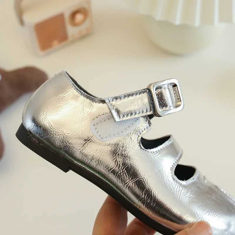 Girls Mary Jane Shoes Princess Soft Leather Ballet Flats Children Fashion Double Strap Round Toe Casual Toddler Designer Shoes W241228