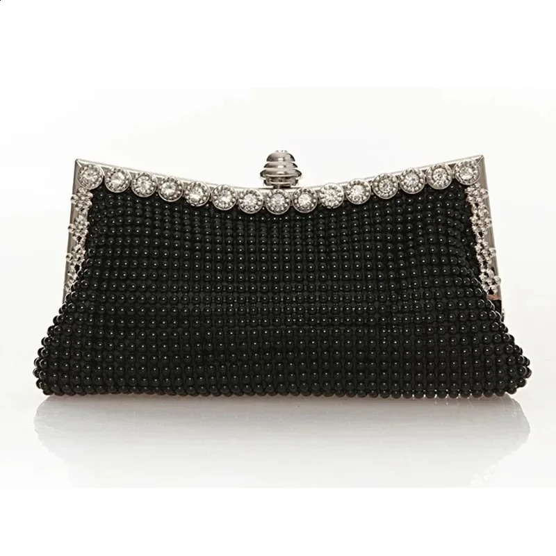 Evening Gold Clutch Bag Glitter Bead N Elegant Woman Party Bags Vintage Fashion Bridal Purse Silver Handbags Night Bag 241227
