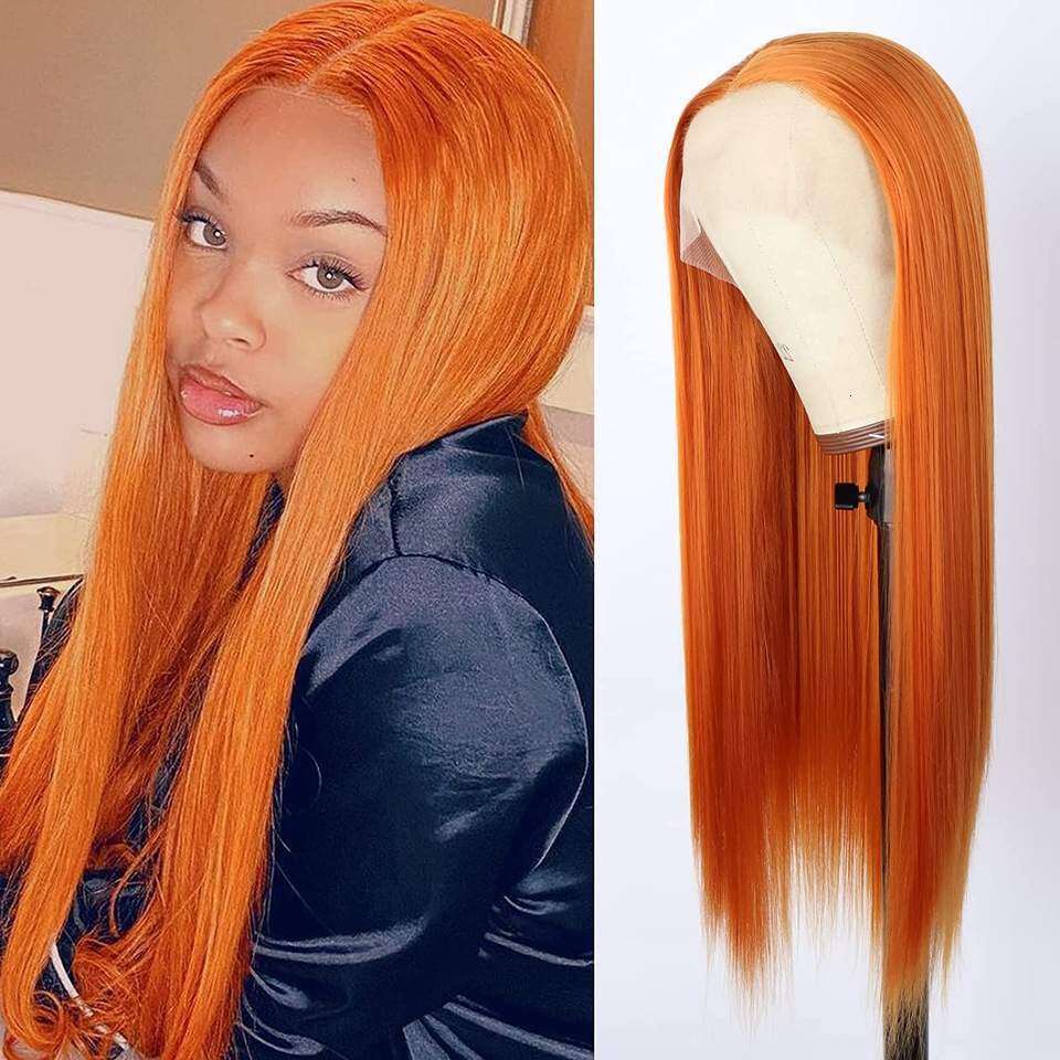 13 * 4T Split Front Long Straight Hair Chemical Fiber Headband Lace Wigs Kq2 Kq2