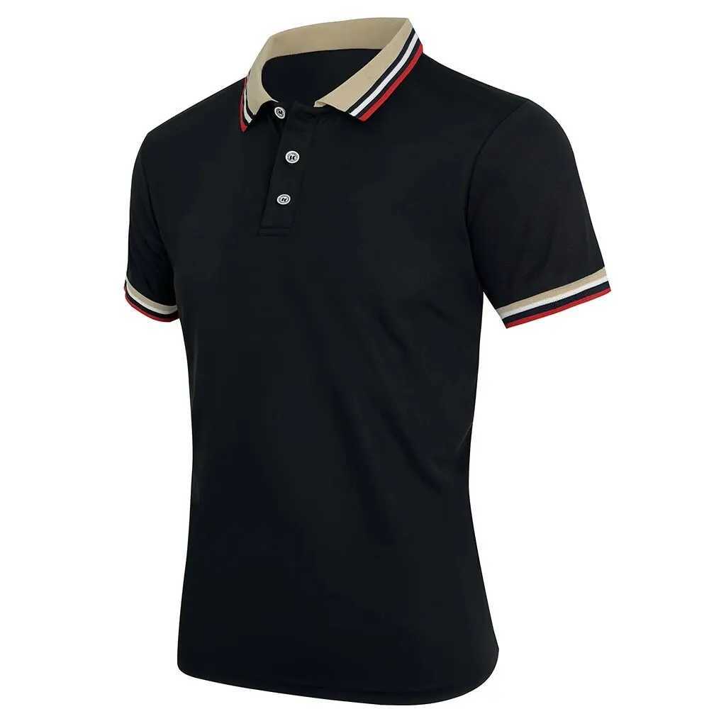 Men Summer Solid Casual Office Breathable Cotton Polo Shirt Fashion Brand Male Business High Quality Striped Short Sleeve Top X250620