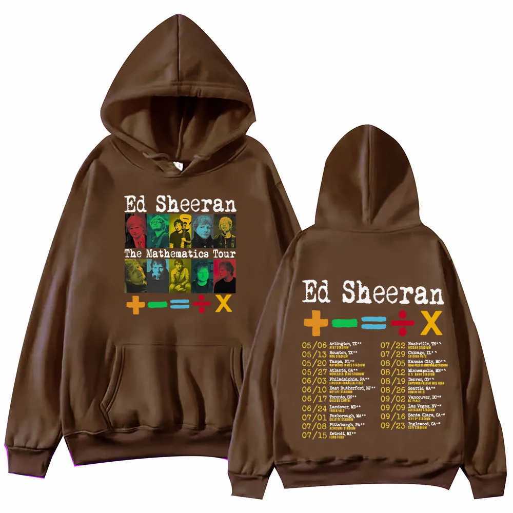 Ed Sheeran Mathematics Tour 2024 Hoodie Harajuku Hip Hop Pullover Tops Fans Gift X241228