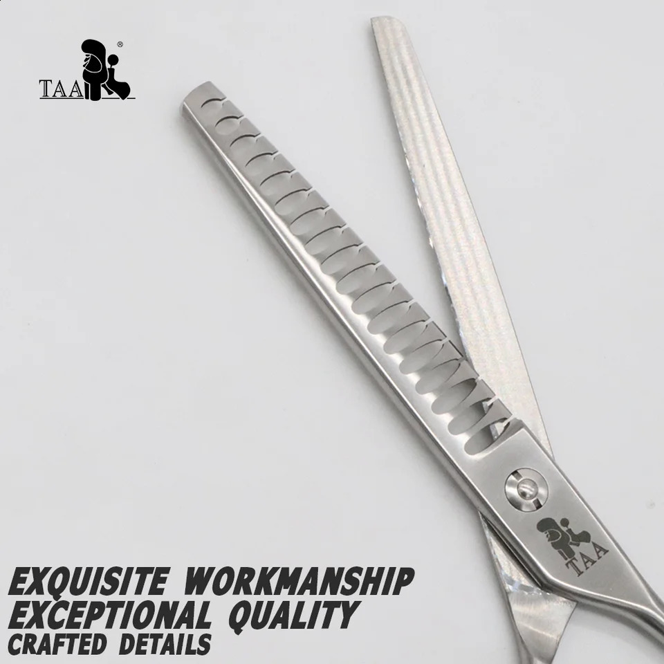 TAA Grooming Dog Scissors Pet Professional Scissors Fish Bone Serrated 440C Alloy Steel Scissors for Dogs Cat Pets Hair Cutting 241224