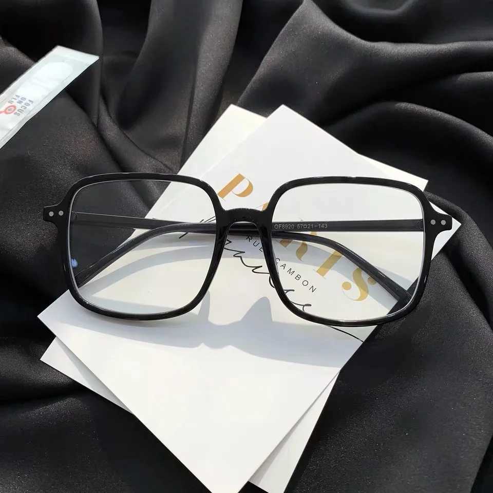 Square Polygon Frame Plain Glasses Fashion Glasses Lenses Blocking Glasses Black Transparent All Can Match Men WomenXJ241228