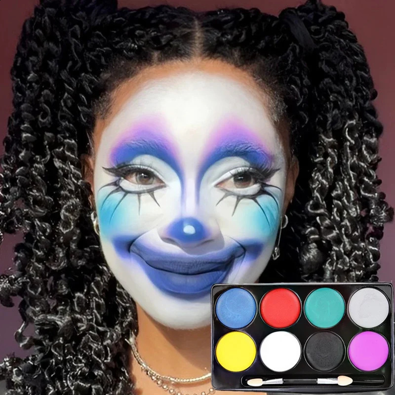 Body Face Painting 8 Color Halloween Makeup Paint Kid Face Paint NonToxic Face Paints Tasteless Safe Oil Paint Halloween Makeup 241224