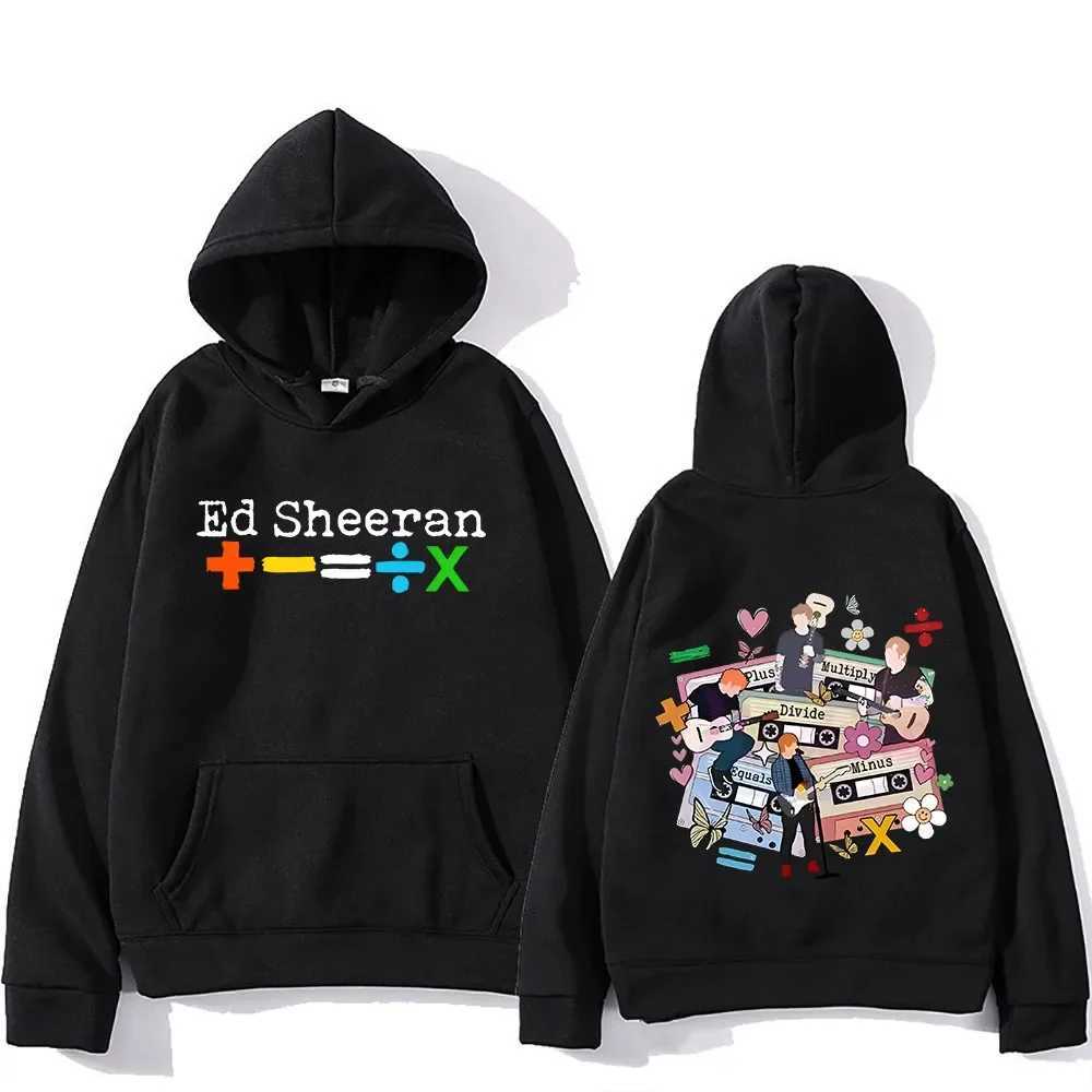 Ed Sheeran Tour 2024 Hoodie Double sided Printed Retro Hip Hop Sweatshirt with Hoodie Wool Punk Costume Sudaderas Soft Hoodie X241228