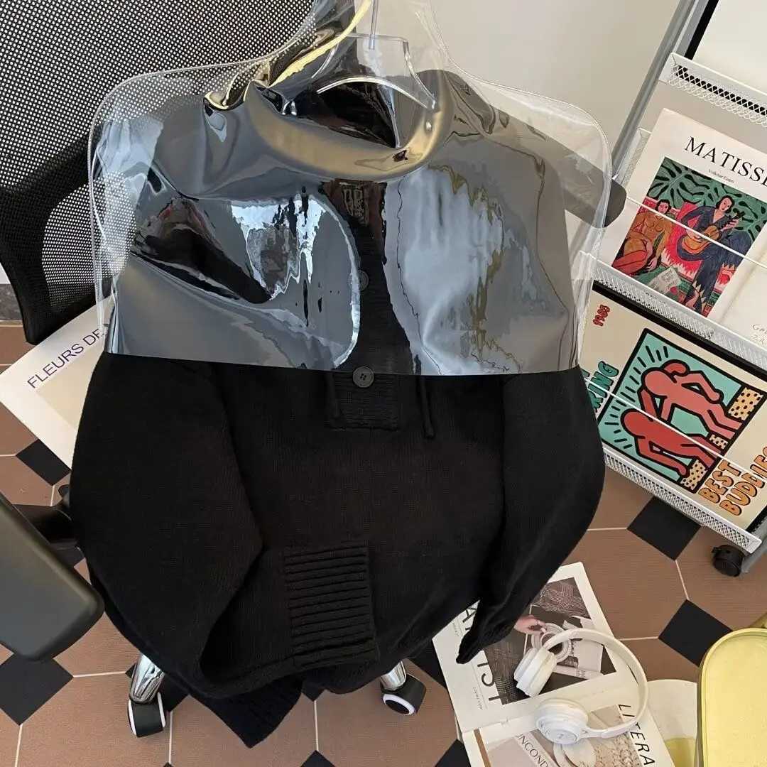 American autumn and winter men and women trendy personalized hooded sweater for couples loose retro knitted casual Harajuku top X241228