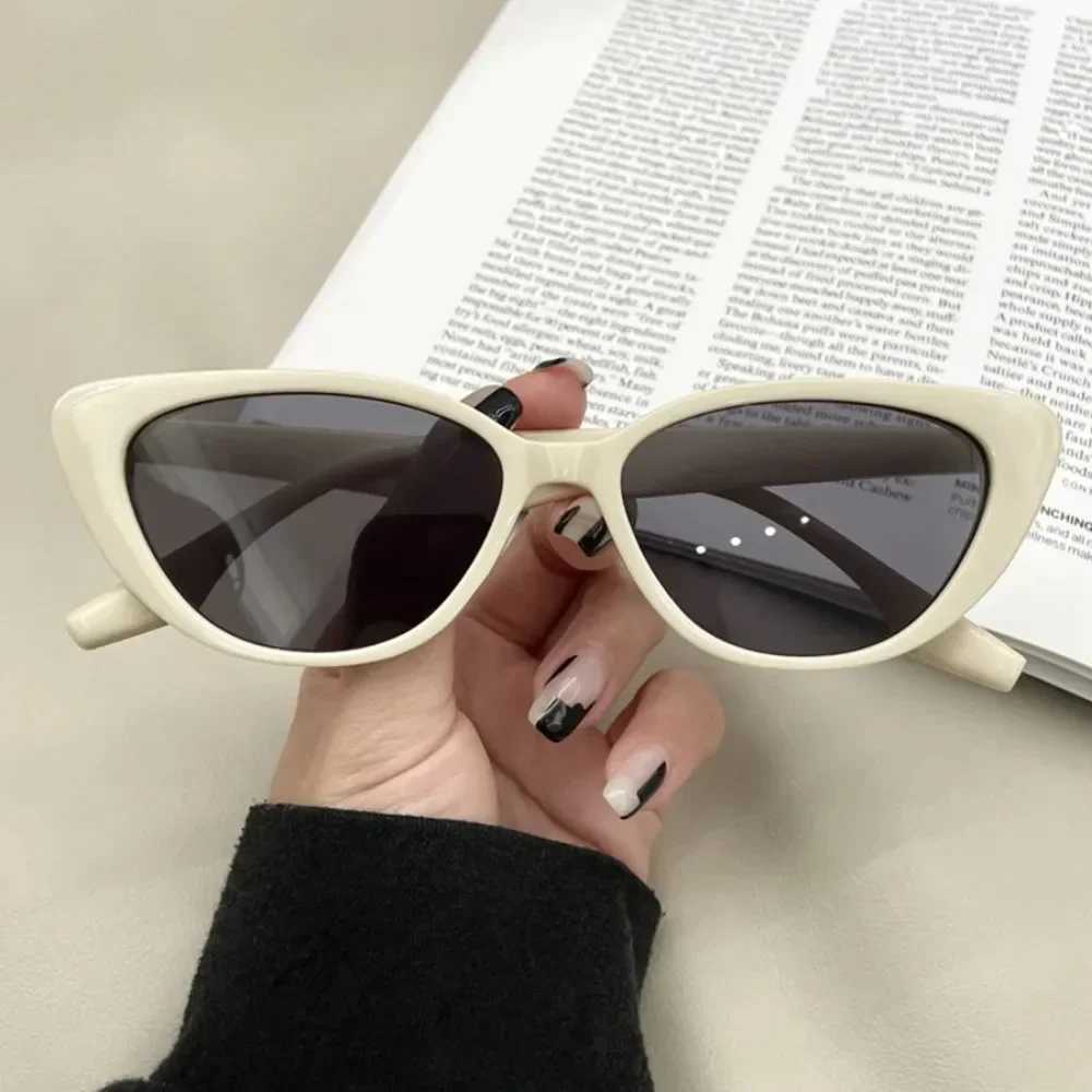New Vintage Women Cats Eye Sunglasses Lady Retro Cat Eye Sun Glasses Brand Designer Ocean Lenses Summer Eyewear for FemaleXJ241228