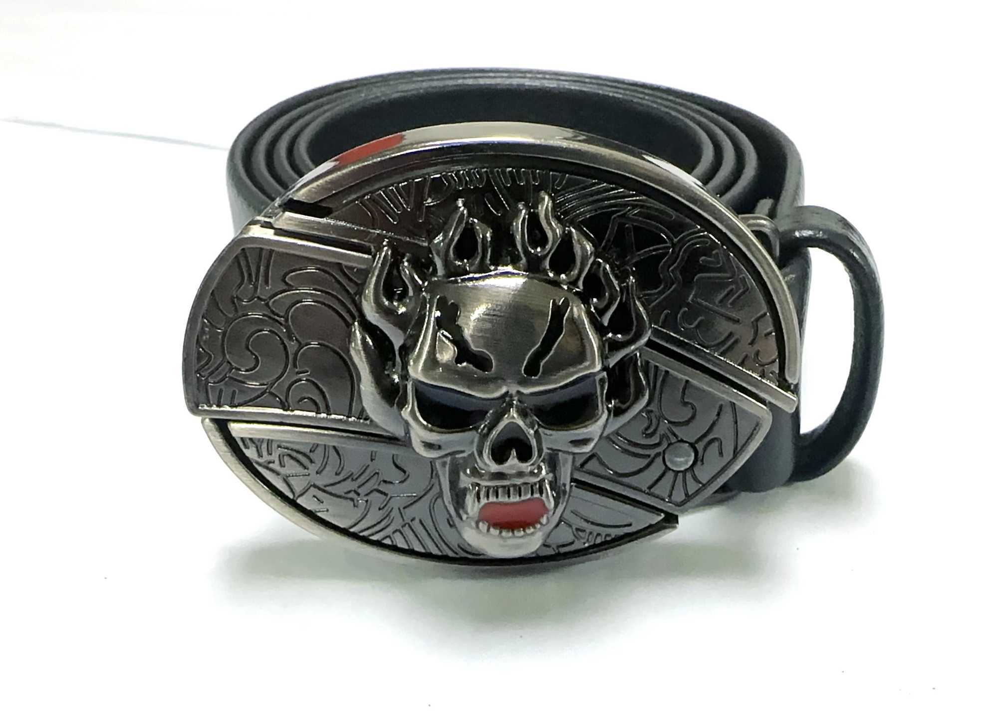 PU leather strap with retro alloy buckle Western style denim zinc alloy metal buckle used for waist belt replacement of clothing accessories W241228