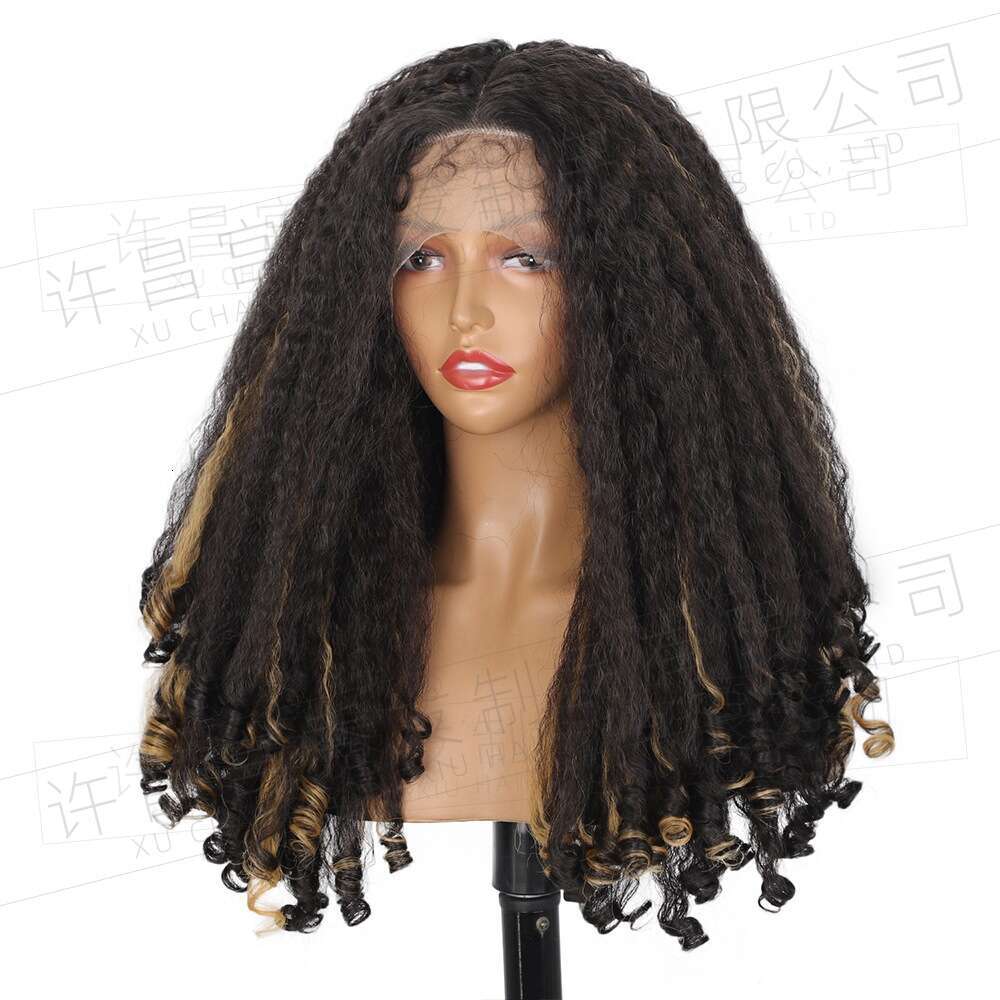 Women's Front Lace Yaki Wig Medium Split Straight Hair 13 4 * 1 Synthetic Headset T Part Lace Kq1 Kq1