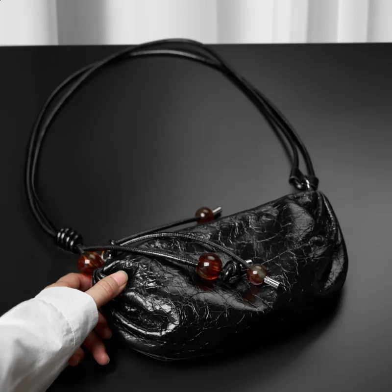 Personal Style Burst Pattern Cow Leather Small Bag Ladies Genuine Shoulder Fashionable Crossbody Womens Hobo 241227