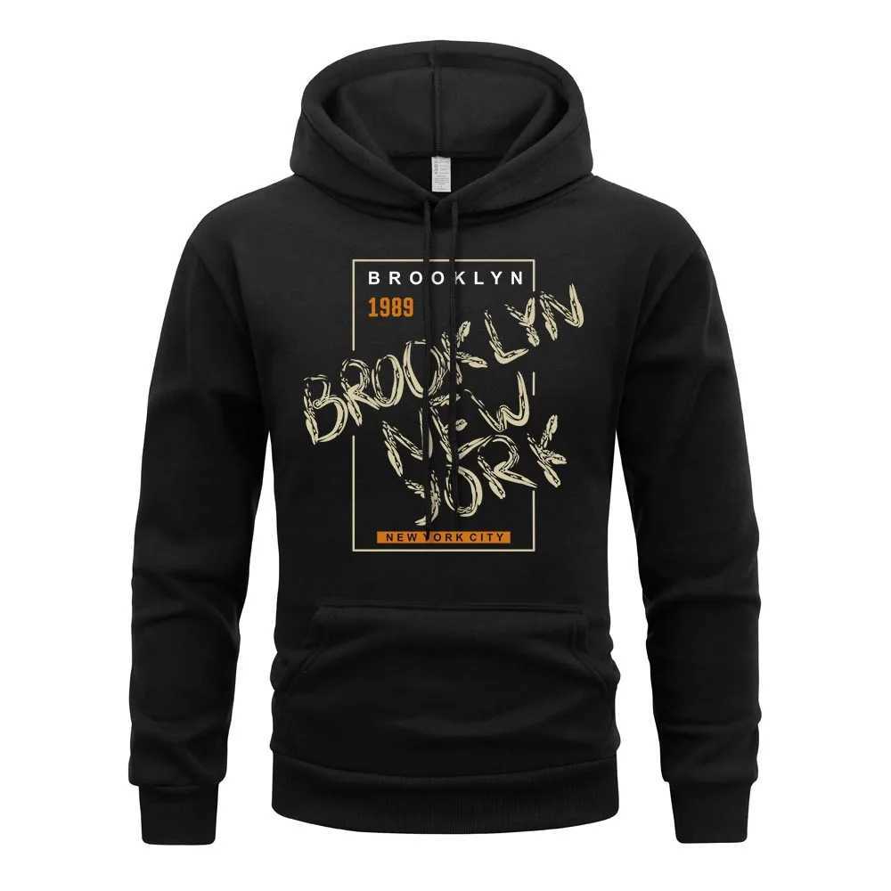 New York City Brooklyn Hoodie Men Fitness Sports Hoodies Autumn Soft Comfort Pullover Street Hoody High Quality Mens Clothing X2412281