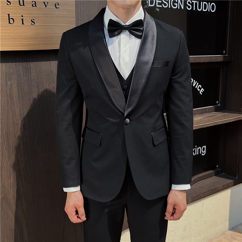 M1227Men's three-piece suit business formal casual blazer