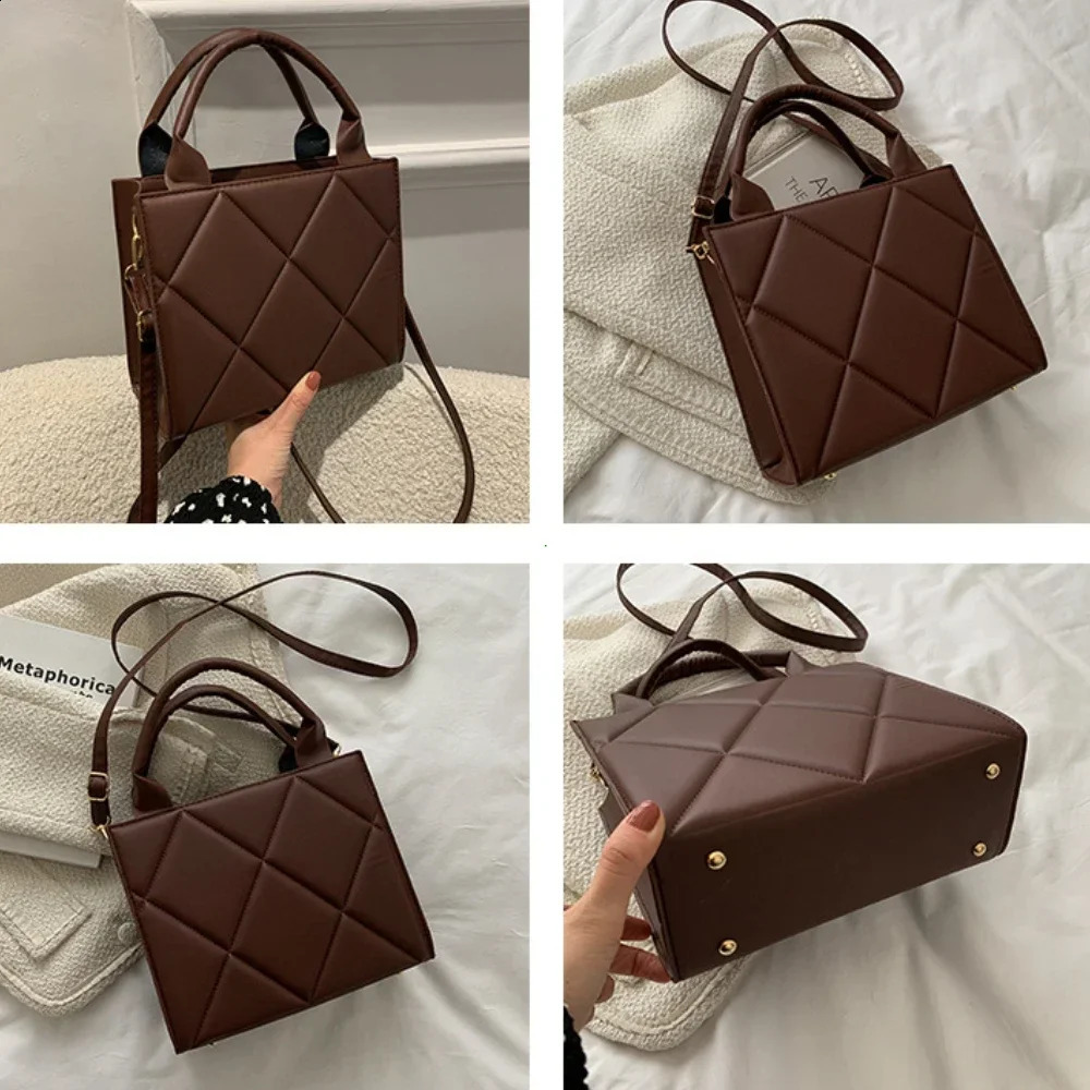 Casual Large Capacity Ladies Handbags Top-handle Bags Fashion Plaid Crossbody Shoulder Bags for Women Gift Bolsos 241228