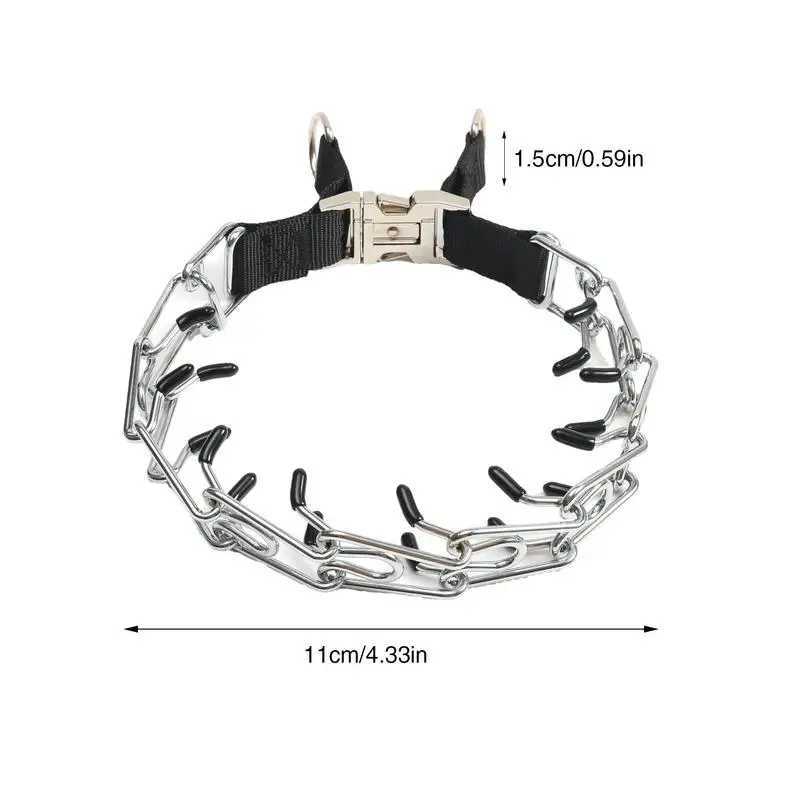 Dog Chain Collars Dog Choke Chain with Quick Release Metal Buckle Dog Pinch Training Collar pet Chain For puppy Training M241228