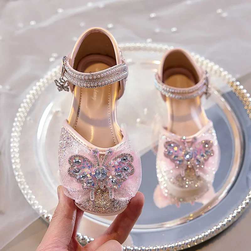 Childrens Ballet Apartment Beautiful Children Mary Jens Girls Princess Shoes Sparkling Crystal Dreams W241228