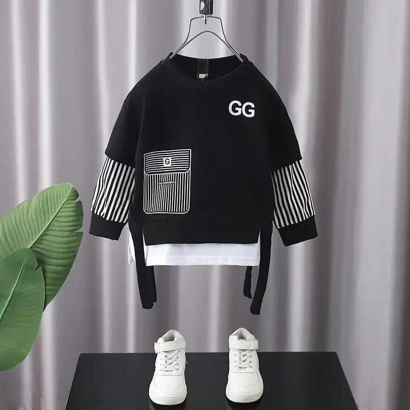 Autumn Baby Boy Clothes Children Stripe Sweater Pullover Top and Pant 2 Pieces Set Kid Girl O Neck Outfit Long Sleeve Tracksuit X241228