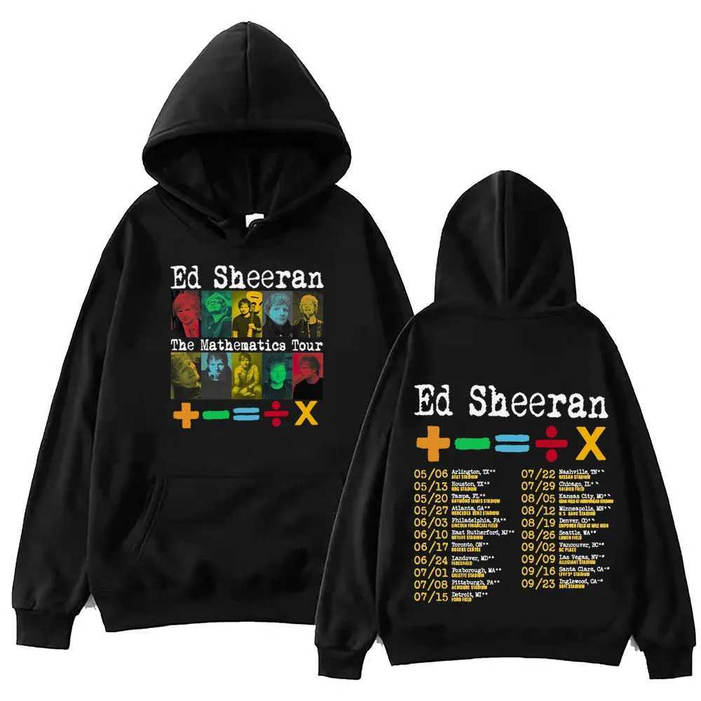 Ed Sheeran Mathematics Tour 2024 Hoodie Harajuku Hip Hop Pullover Tops Fans Gift X241228