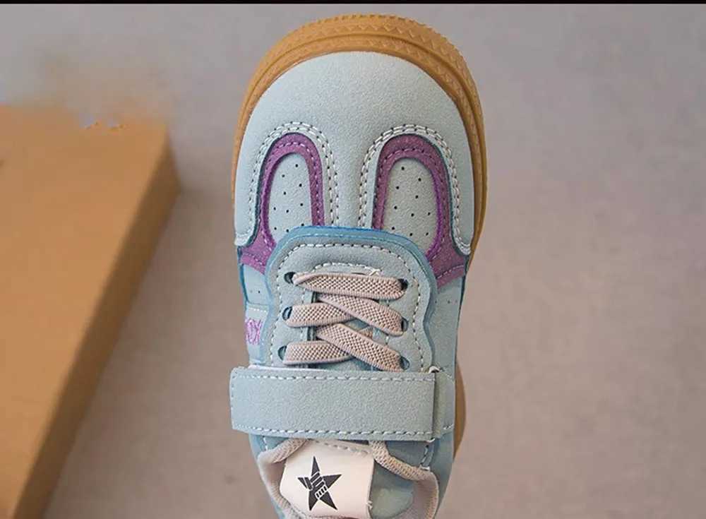 PU leather childrens sports shoes waterproof teenagers tennis shoes girls fashionable running sports shoes W241228