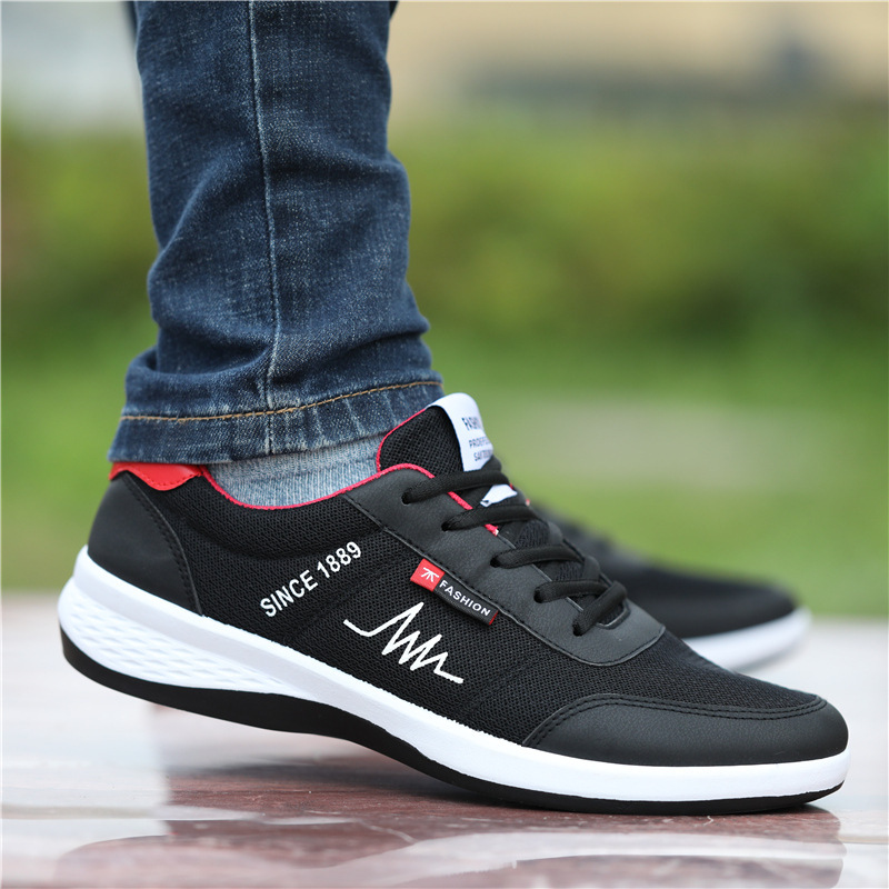 Trend Brand Mens Breathable Casual Sneaker Student Comfortable All-match Running Shoes Male Luxury Flats White Sport Shoe ddmythur